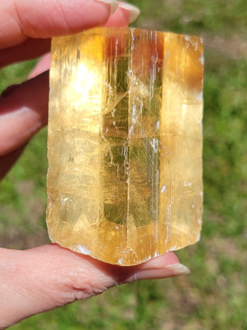 Honey Calcite Free Form Transparent Rainbows (HC202)
